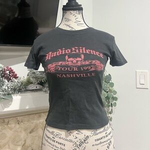 Brandy Melville Radio Silence Black & Ted Baby Tee